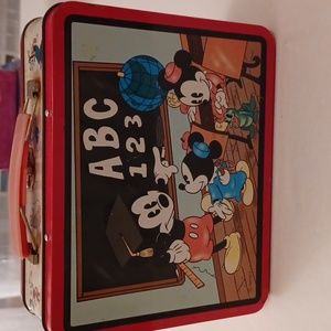 Disney ABC school mickey & minnie series 1997 vintage metal lunchbox